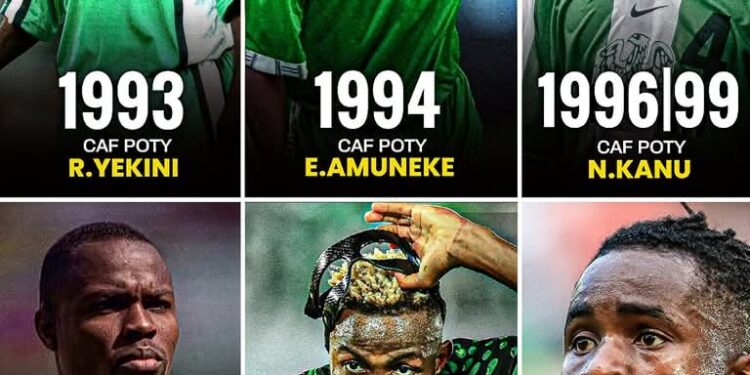 Nigeria’s Dominance in African Football: A Legacy of CAF Player of the Year Awards