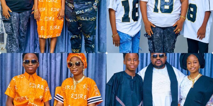 Bullion Records CEO, Ambassador Ajadi, and Wife, Oyindamola, Celebrate Their Twins’ Birthday Heartwarmingly