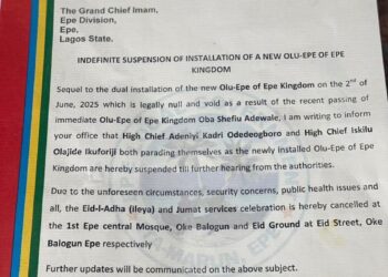 Royal Chaos: Epe Suspends Eid Amid Kingship Clash