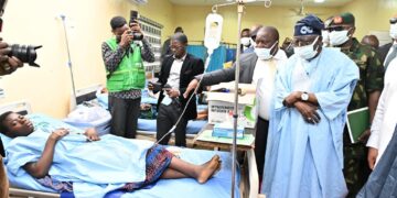 Tinubu Visits Benue Hospital, Condemns Yelewata Killings
