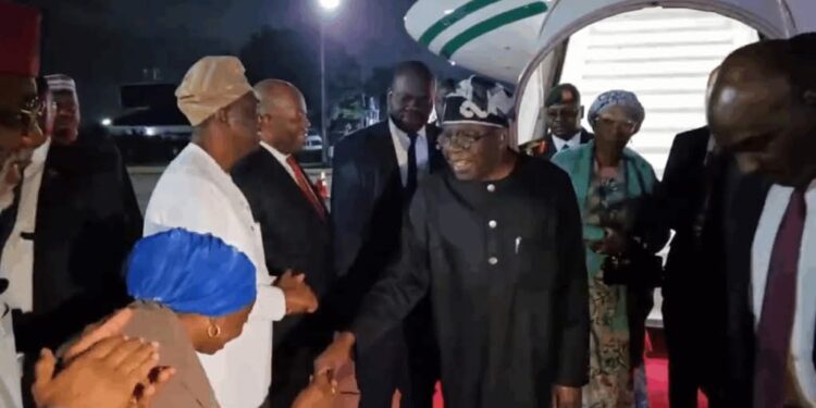 Tinubu Returns From UK, Dispels Health Rumours