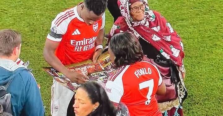 Bukayo Saka’s Grandmother Travels From Kwara to Emirates