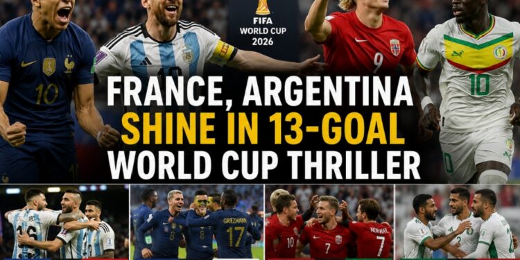 France, Argentina Shine in 13-Goal World Cup Thriller