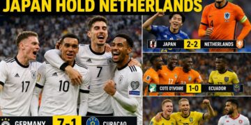 Germany Hit Seven, Japan Hold Netherlands