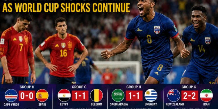 Cape Verde Stun Spain as World Cup Shocks Continue