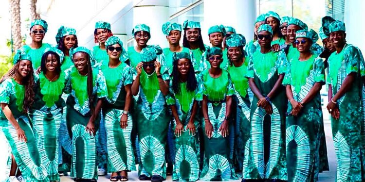 Super Falcons’ New Ankara Attire Wins Hearts Ahead of WAFCON