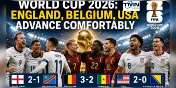 World Cup 2026: England, Belgium, USA Advance Comfortably