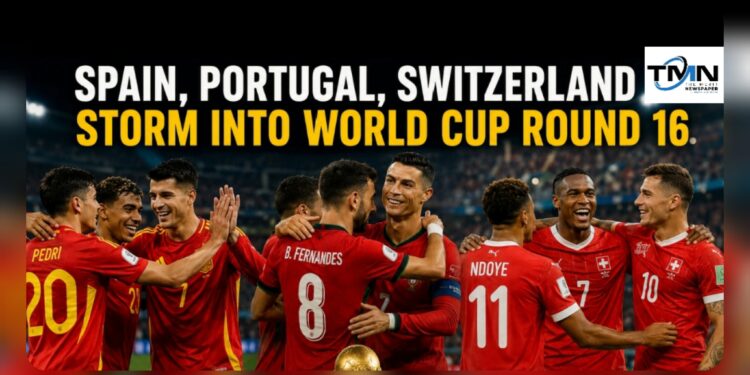 Spain, Portugal, Switzerland Storm into World Cup Round 16