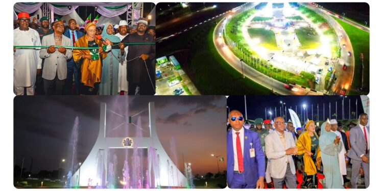 Tinubu Unveils Remodelled Abuja City Gate, Praises Wike