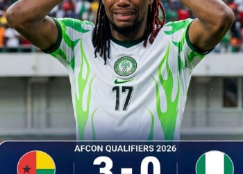 Guinea-Bissau Shock Nigeria 3-0 in AFCON Qualifier