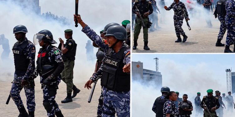 Lekki Toll Gate: Police Fire Tear Gas at #EndSARS Memorial