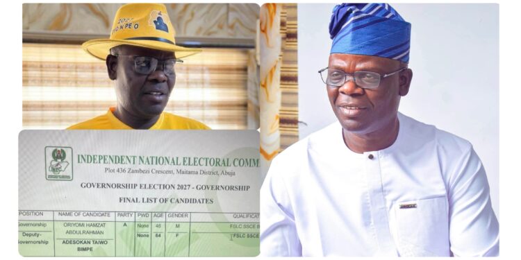 INEC Lists Oriyomi Hamzat as Accord Candidate for Oyo 2027 Governorship Election