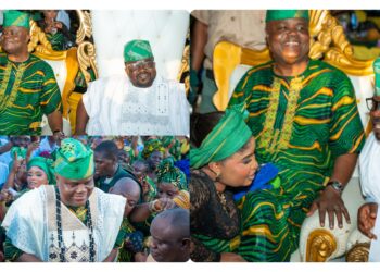 Ajadi Joins Dignitaries to Honour Femi Aina’s Late Mother at Final Burial