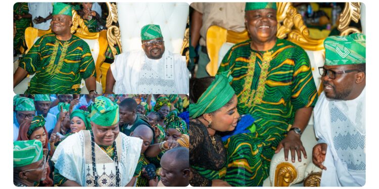 Ajadi Joins Dignitaries to Honour Femi Aina’s Late Mother at Final Burial